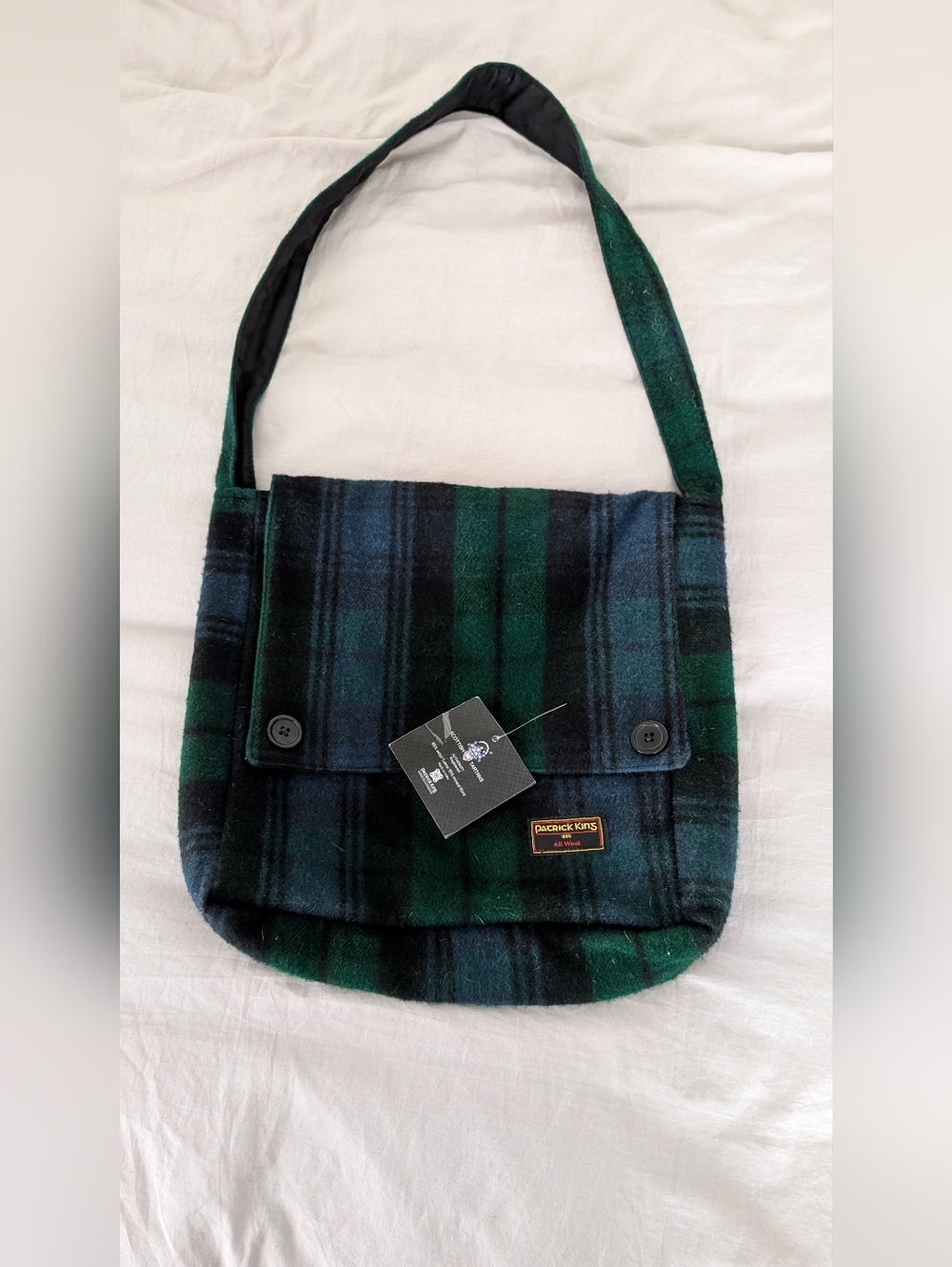 Patrick King Tartan Bag/Satchel Wool NWT